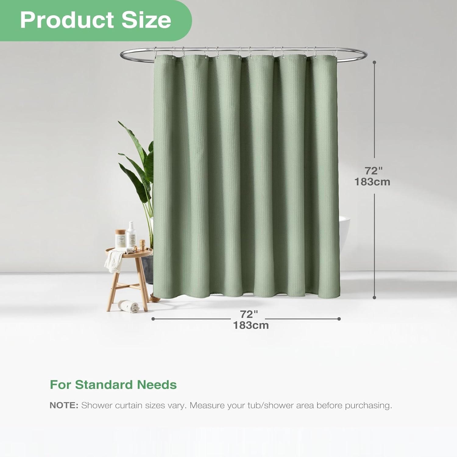 Dynamene Waffle Shower Curtain - Bath luxury furniture for sale - Image 3