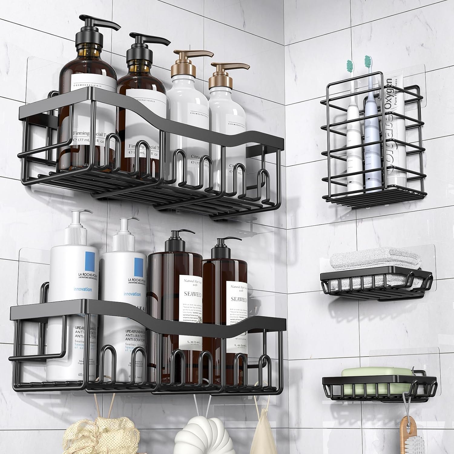 EUDELE Adhesive Shower Caddy - Bath luxury furniture for sale