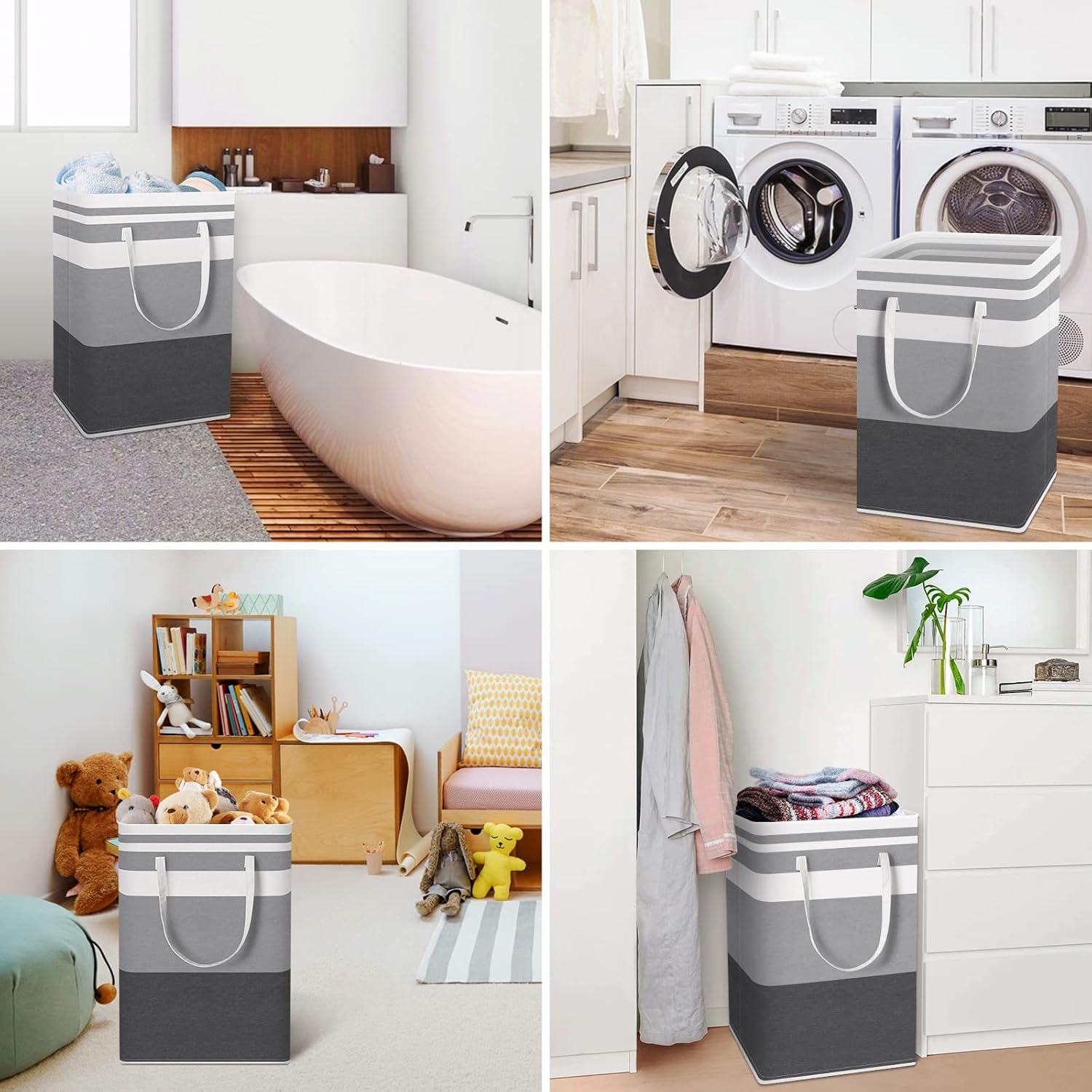 HomeHacks 2 Pack Laundry Baskets - Bath luxury furniture for sale - Image 2