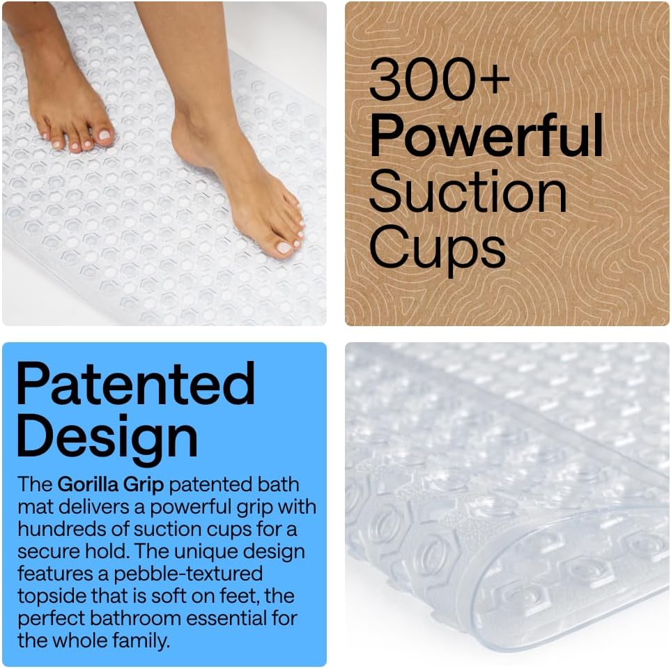 Gorilla Grip Shower Mat Bathtub Liner - Bath luxury furniture for sale - Image 3