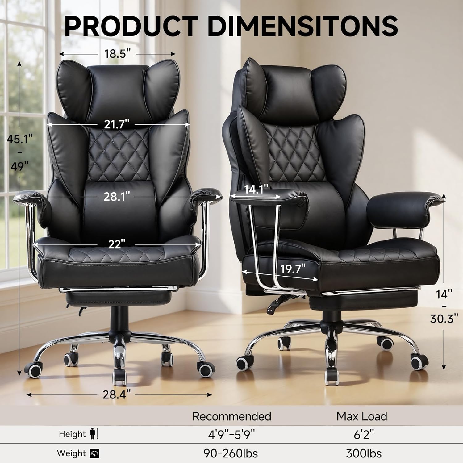 COMHOMA Reclining Office Chair - Chairs luxury furniture for sale - Image 4