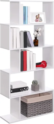 Vasagle 5-Tier Modern White Bookshelf - Bookshelves luxury furniture for sale