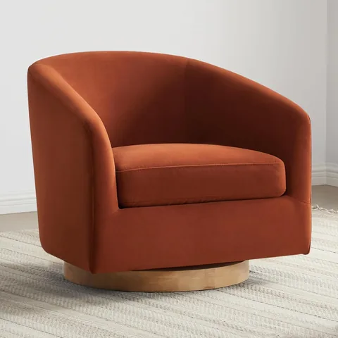 CHITA Velvet Swivel Barrel Chair - Chairs luxury furniture for sale