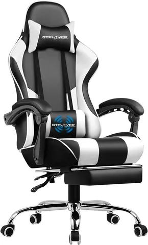 GTPlayer Gaming Office Chair with Footrest and Lumbar Support - Office luxury furniture for sale