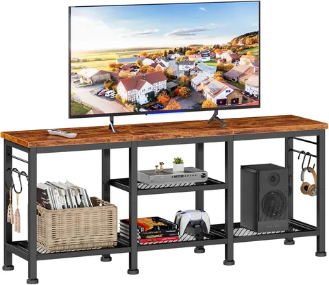 Furologee Rustic TV Stand with Storage