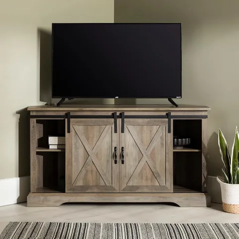 Walker Edison Everette Corner TV Stand for 58" TV - Entertainment Centers luxury furniture for sale