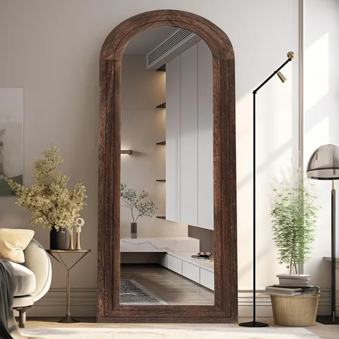 ZHUNFA Arched Solid Wood Full-Length Mirror - Home Decor luxury furniture for sale