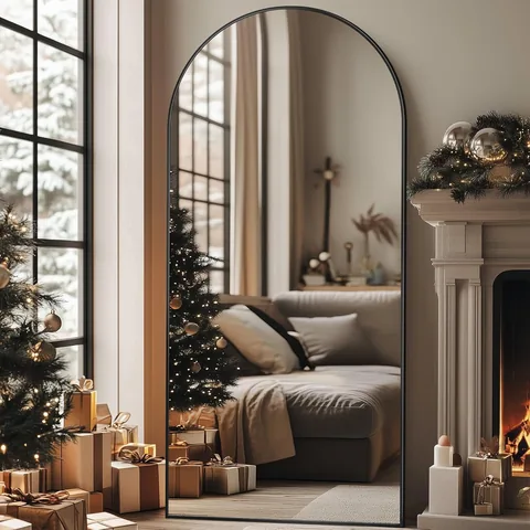 Homsion Arched Full-Length Floor Mirror