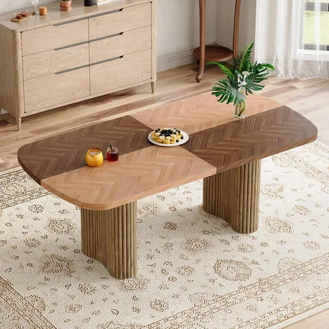 Rejeke Extra-Long Farmhouse Dining Table - Tables luxury furniture for sale