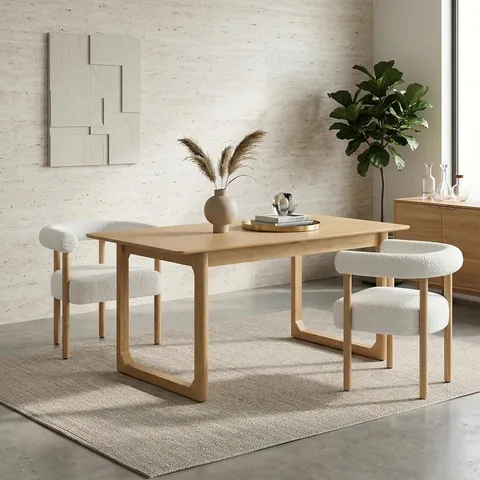 HNY Store Farmhouse Extendable Wooden Dining Table - Tables luxury furniture for sale