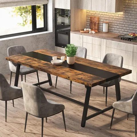 Tribesigns Industrial Wooden Dining Table