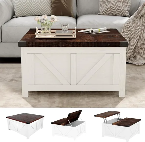 Jimeimen Farmhouse Lift Top Coffee Table with Storage - Tables luxury furniture for sale