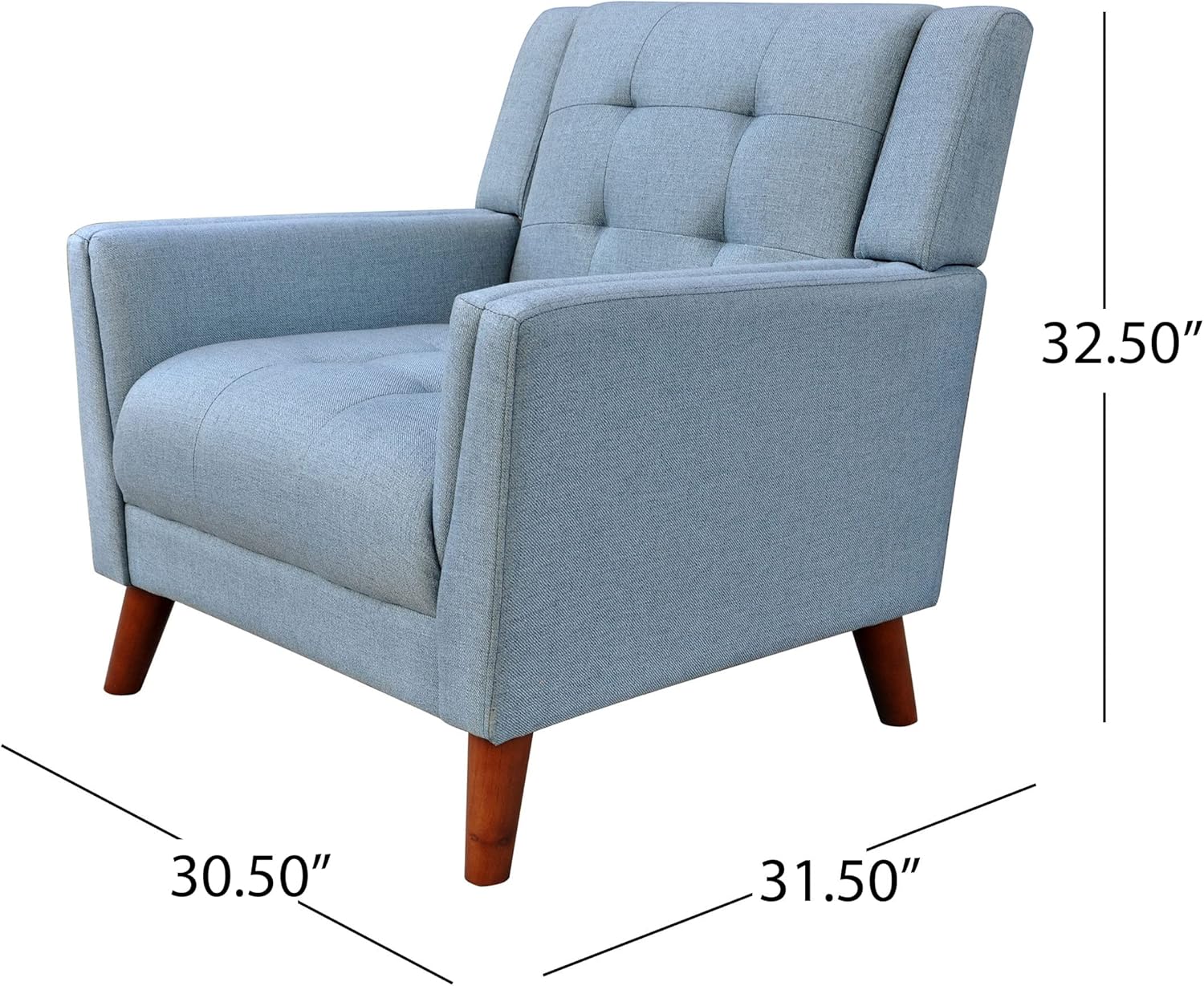 Christopher Knight Home Alisa Mid Century Modern Accent Chair - Chairs luxury furniture for sale - Image 5
