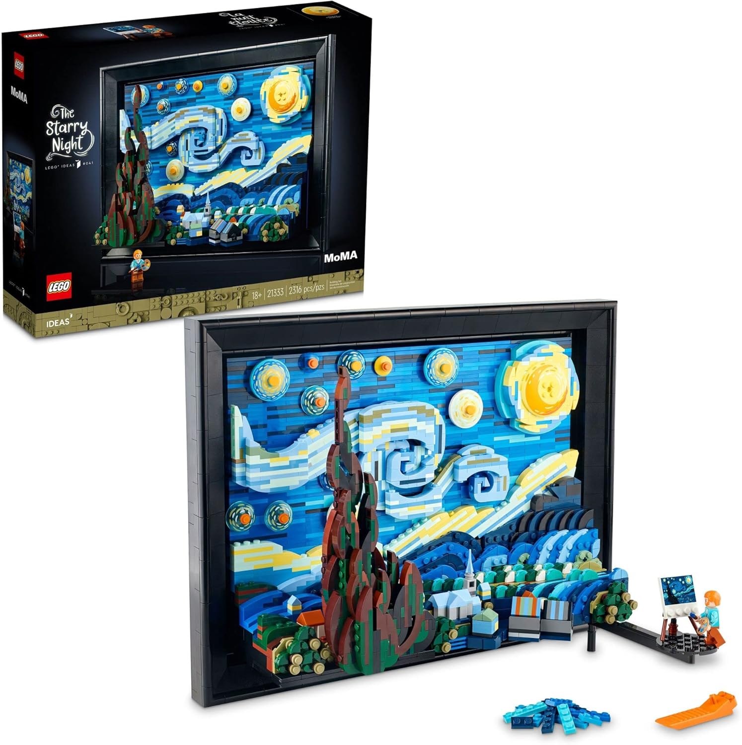 LEGO Starry Night Van Gogh Building Set - Home Decor luxury furniture for sale - Image 1