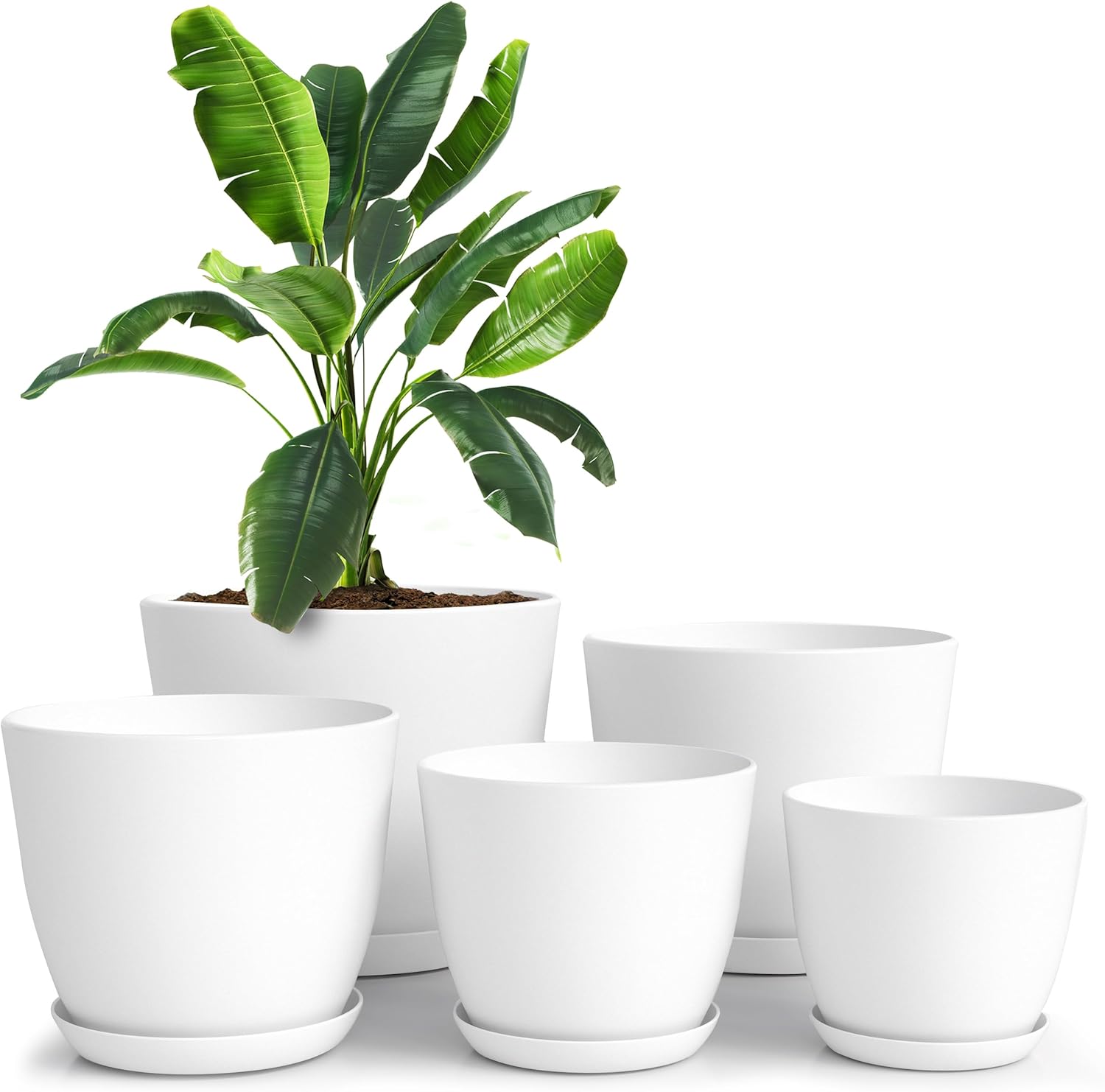 Utopia Home Modern Planters - 5 Pack