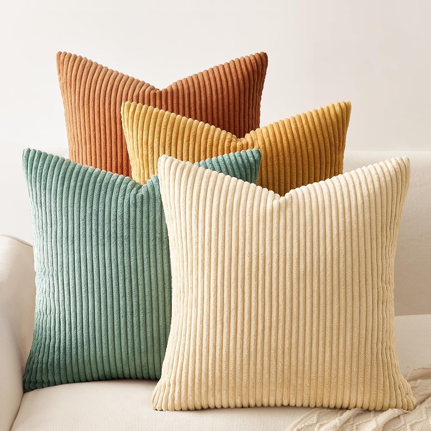 Topfinel Decorative Throw Pillow Covers - 4 Pack
