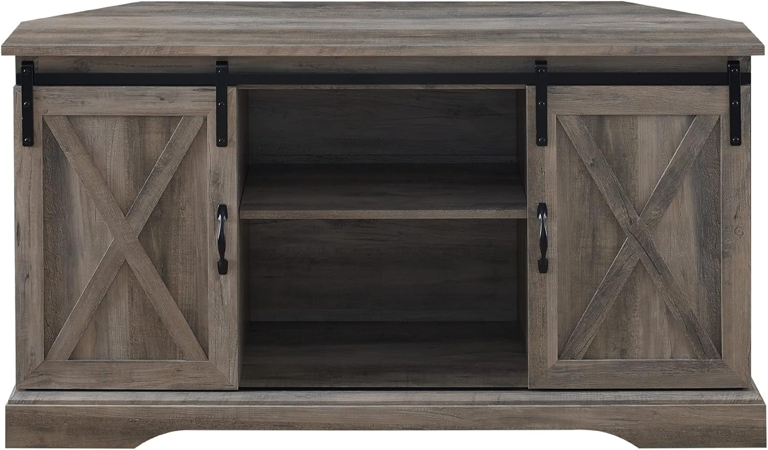Walker Edison Everette Corner TV Stand for 58" TV - Entertainment Centers luxury furniture for sale - Image 3