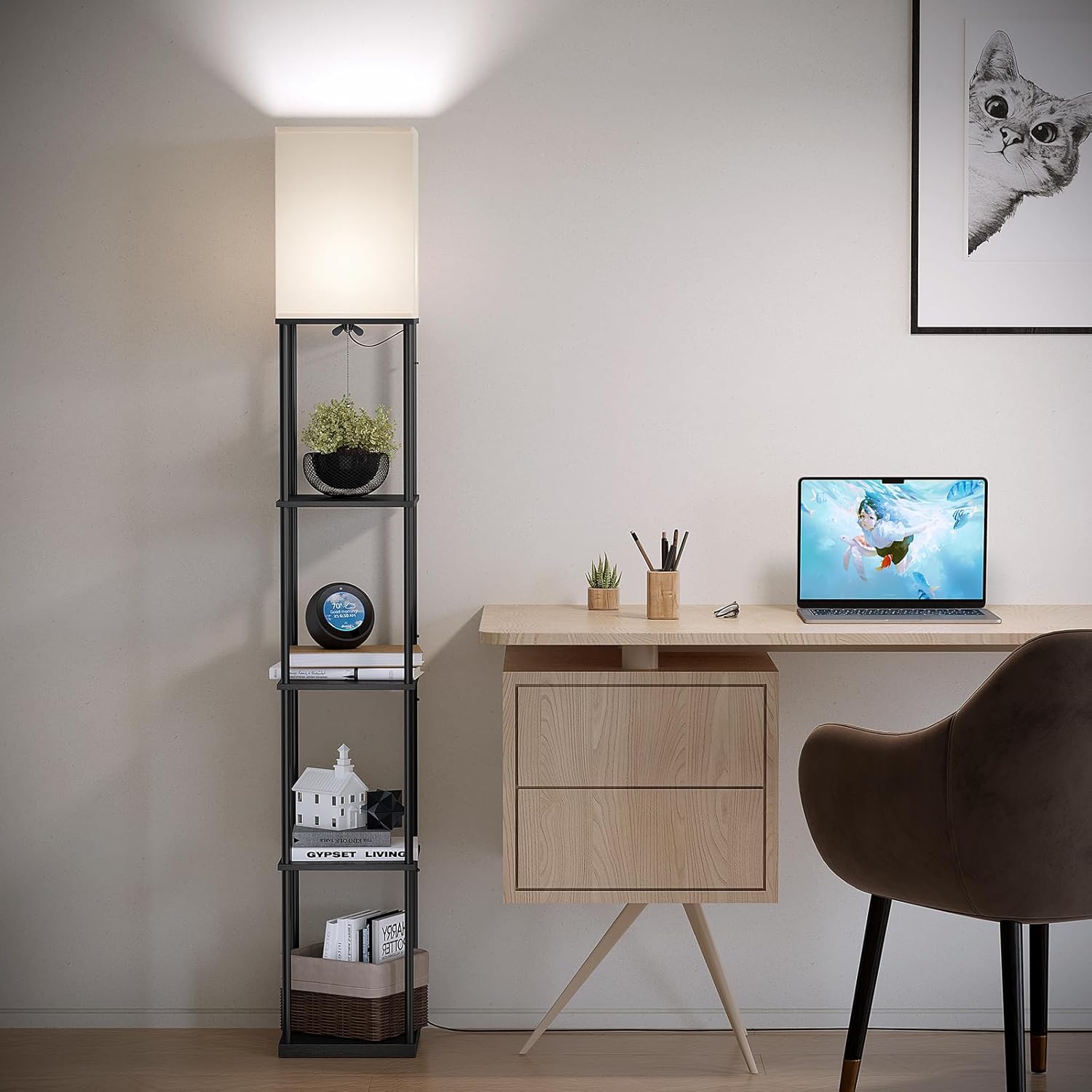 SUNMORY Floor Lamp with Shelves - Lamps luxury furniture for sale - Image 3