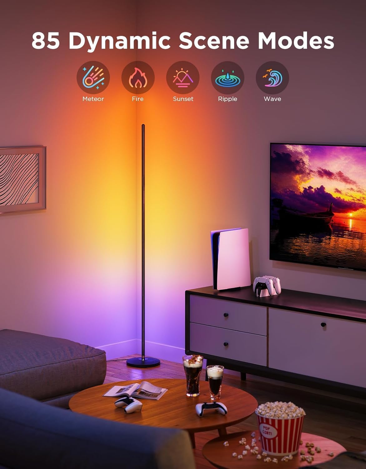 Govee RGBIC Color Changing Smart Floor Lamp - Lamps luxury furniture for sale - Image 2