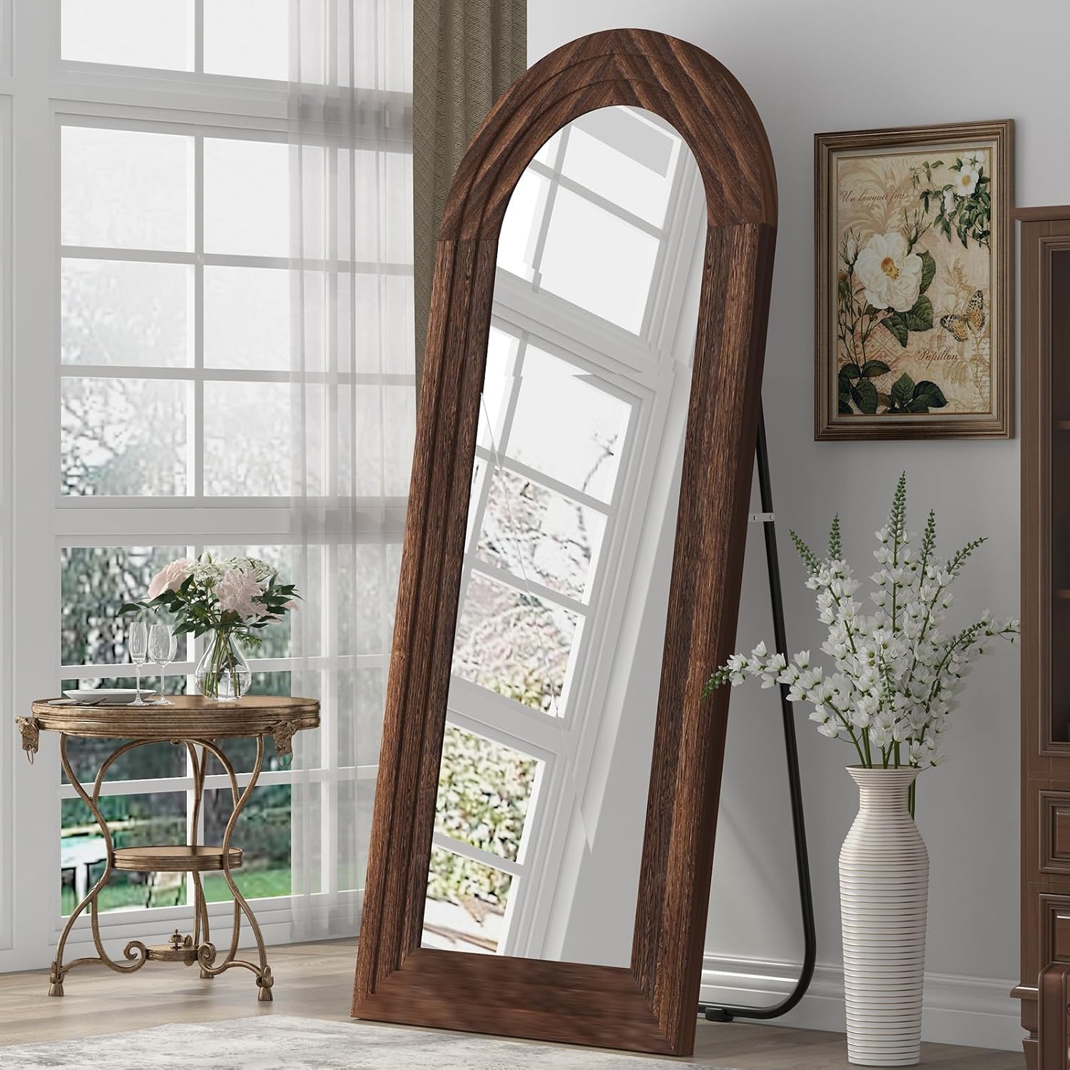 ZHUNFA Arched Solid Wood Full-Length Mirror - Home Decor luxury furniture for sale - Image 2