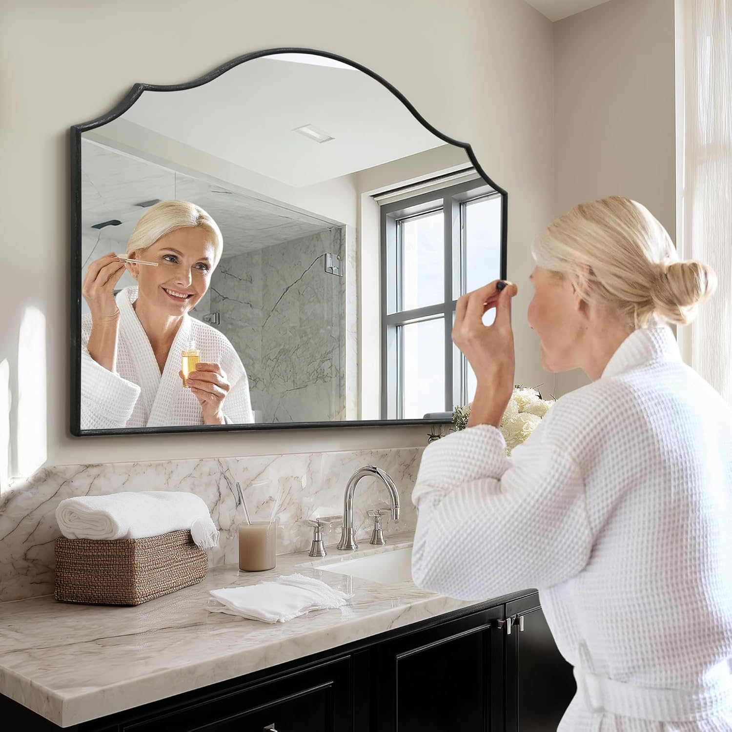 Besdomus Modern Scalloped Wall Mirror - Home Decor luxury furniture for sale - Image 3