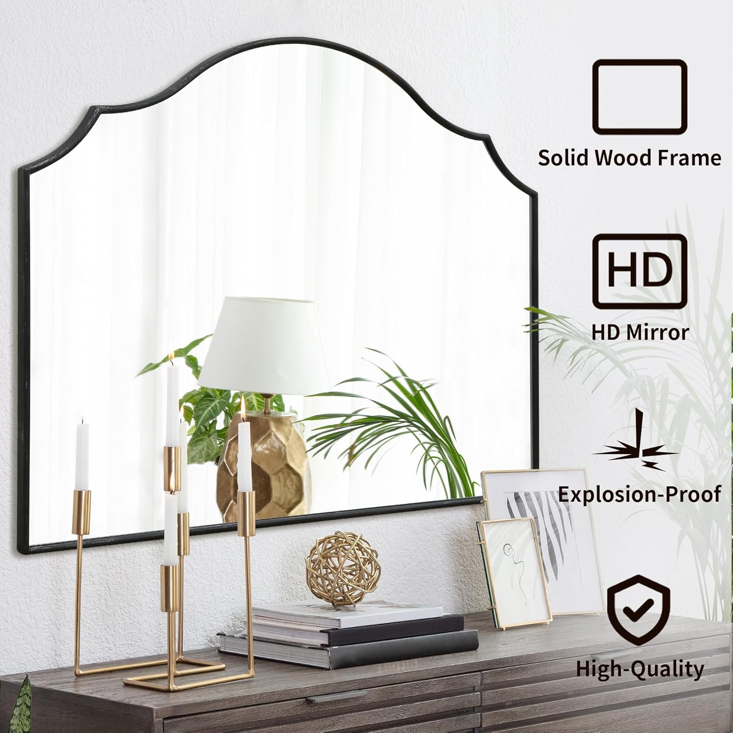 Besdomus Modern Scalloped Wall Mirror - Home Decor luxury furniture for sale - Image 4