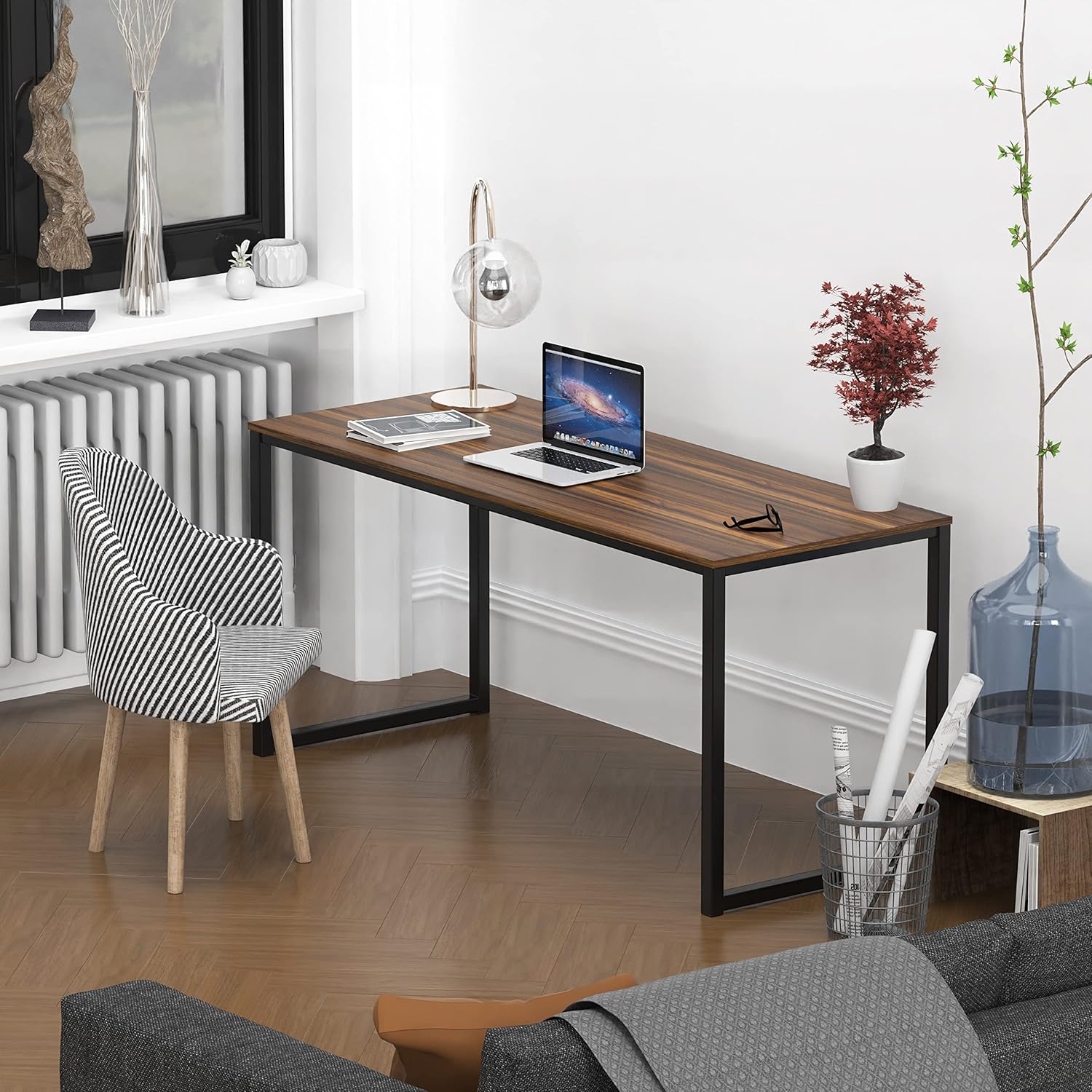 SHW 55-Inch Contemporary Computer Desk - Office luxury furniture for sale - Image 3