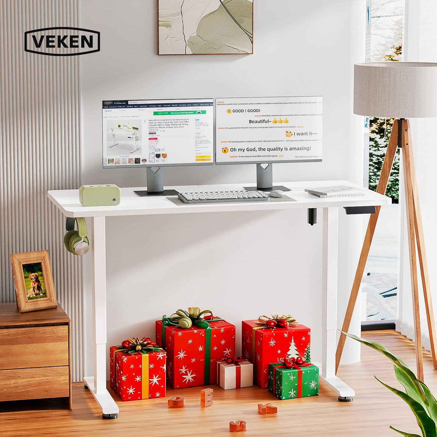 Veken 55-Inch Modern Electric Standing Desk - Office luxury furniture for sale - Image 2