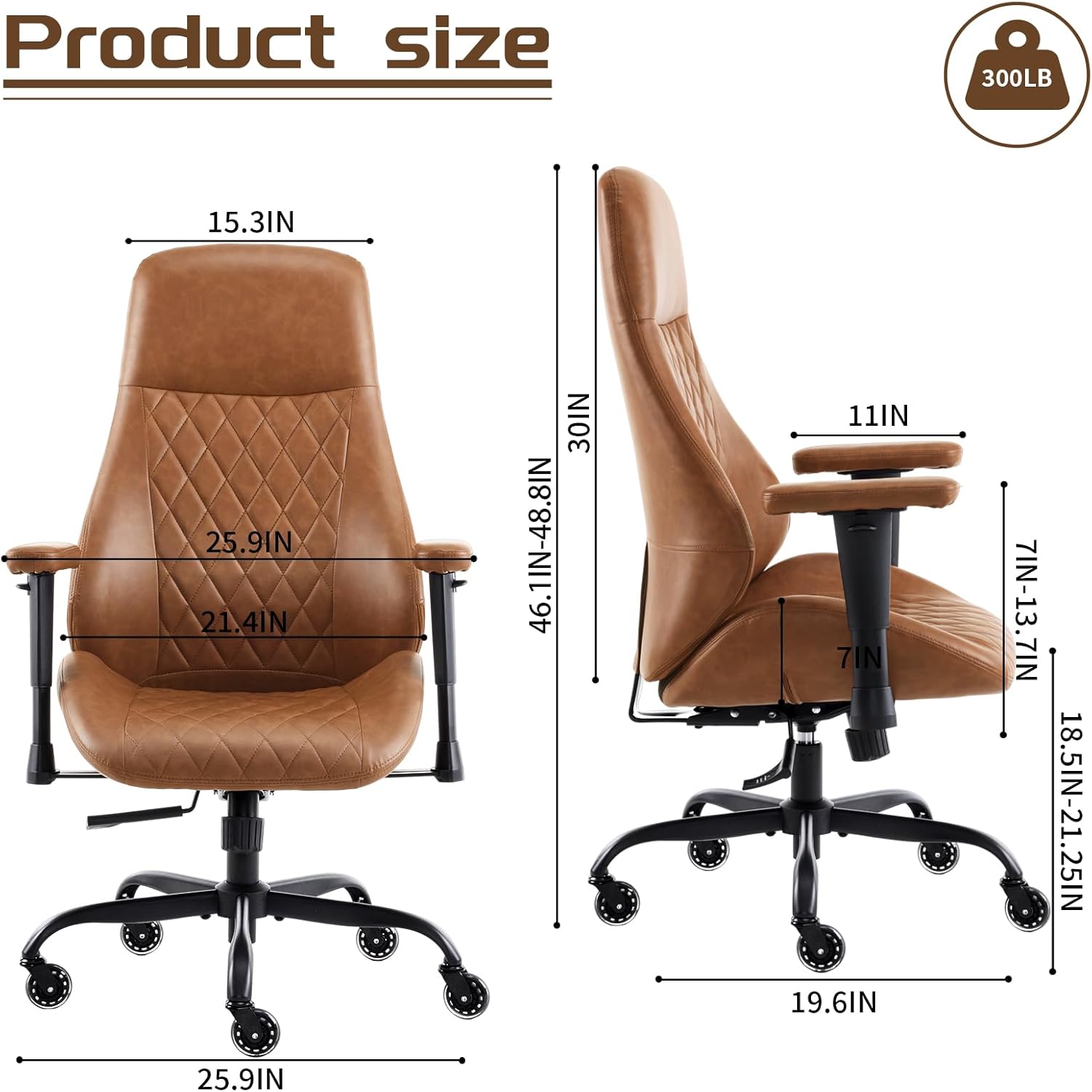 YFO High-Back Ergonomic Leather Office Chair - Office luxury furniture for sale - Image 4