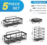 EUDELE Adhesive Shower Caddy - Bath luxury furniture for sale - Thumbnail 2