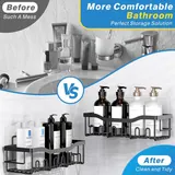 EUDELE Adhesive Shower Caddy - Bath luxury furniture for sale - Thumbnail 3