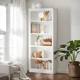 Furniwell Contemporary 5-Shelf Wooden Bookshelf - Bookshelves luxury furniture for sale - Thumbnail 1