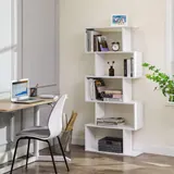 Vasagle 5-Tier Modern White Bookshelf - Bookshelves luxury furniture for sale - Thumbnail 2