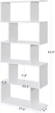 Vasagle 5-Tier Modern White Bookshelf - Bookshelves luxury furniture for sale - Thumbnail 4