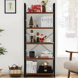 DUMOS 5-Tier Industrial Bookshelf - Bookshelves luxury furniture for sale - Thumbnail 1
