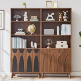 Bifins Mid-Century 5-Tier Wooden Bookshelf - Bookshelves luxury furniture for sale - Thumbnail 2