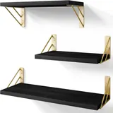 Bakya Floating Shelves, Set of 3 - Bookshelves luxury furniture for sale - Thumbnail 1