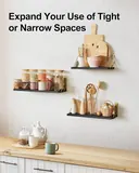 Bakya Floating Shelves, Set of 3 - Bookshelves luxury furniture for sale - Thumbnail 4