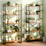 Shintenchi 5 Tier Industrial Bookcase - Bookshelves luxury furniture for sale - Thumbnail 4