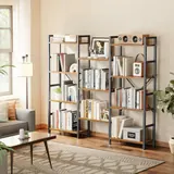 SUPERJARE Triple 4 Tier Bookshelf - Bookshelves luxury furniture for sale - Thumbnail 2