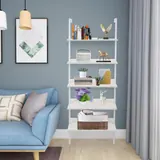 Karl Home 5 Tier Ladder Shelf Bookcase - Bookshelves luxury furniture for sale - Thumbnail 2