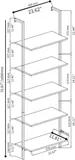 Karl Home 5 Tier Ladder Shelf Bookcase - Bookshelves luxury furniture for sale - Thumbnail 5
