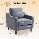 FLEXISPOT AC2 Mid-Century Modern Velvet Accent Chair - Chairs luxury furniture for sale - Thumbnail 5