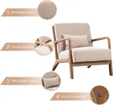 Inzoy Mid Century Modern Accent Chair - Chairs luxury furniture for sale - Thumbnail 4