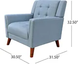 Christopher Knight Home Alisa Mid Century Modern Accent Chair - Chairs luxury furniture for sale - Thumbnail 5