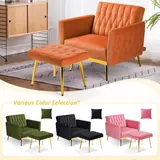 Acmease Velvet Accent Chair with Ottoman - Chairs luxury furniture for sale - Thumbnail 3