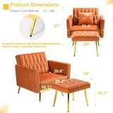 Acmease Velvet Accent Chair with Ottoman - Chairs luxury furniture for sale - Thumbnail 5