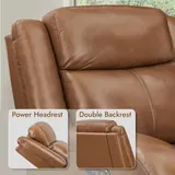 Watson & Whitely Genuine Leather Power Recliner - Chairs luxury furniture for sale - Thumbnail 3