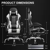 GTPlayer Gaming Office Chair with Footrest and Lumbar Support - Office luxury furniture for sale - Thumbnail 5