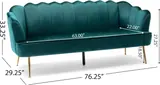 Christopher Knight Home Reitz Channel Stitch 3 Seater Shell Sofa - Chairs luxury furniture for sale - Thumbnail 5